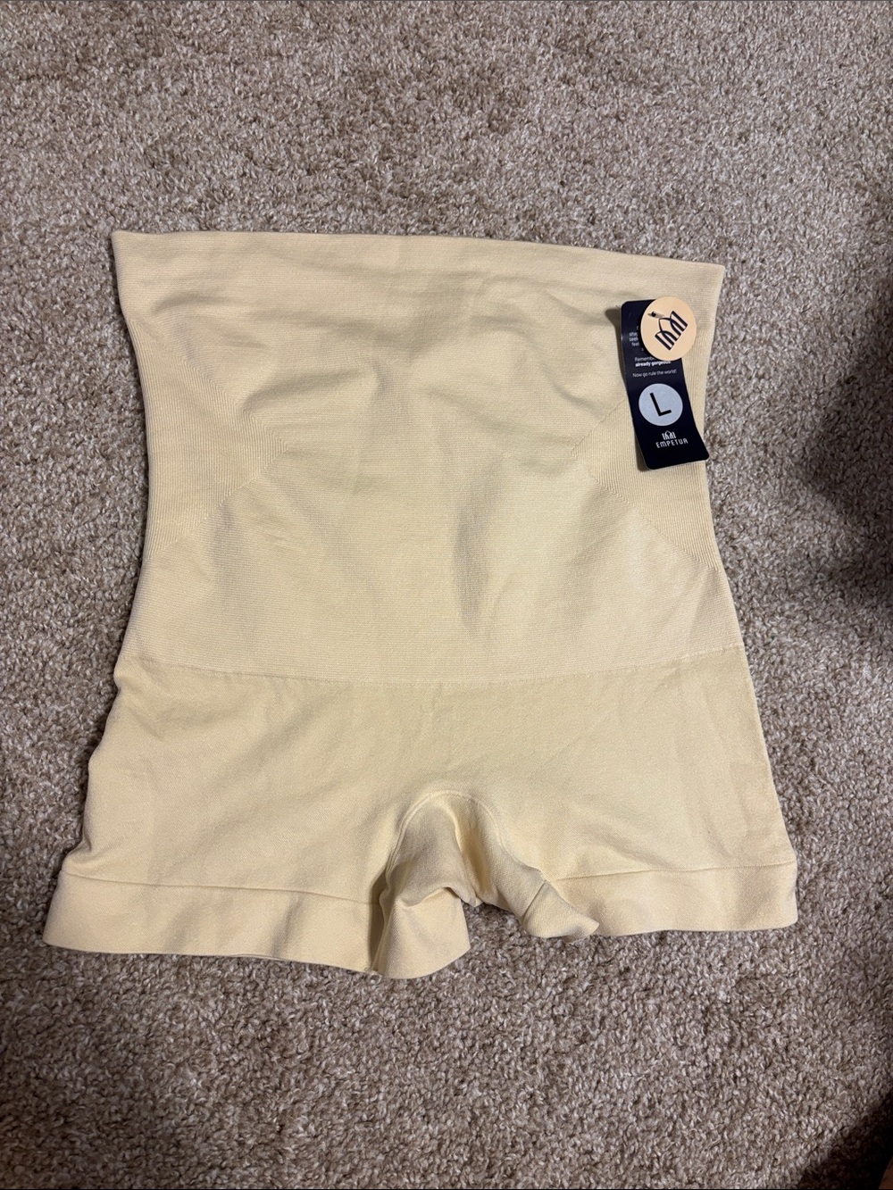 Shapermint High-Waist Beige Shaping Shorts